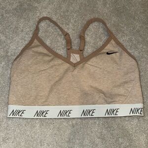 Nike Women's Brown Sports Bra with White Band